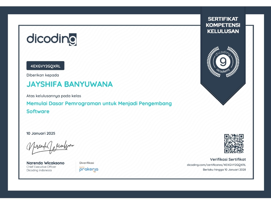 Dasar Pemrograman Software Developer